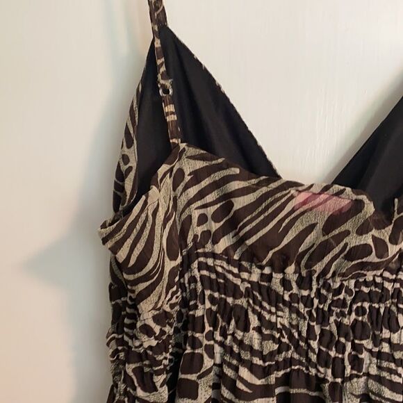 She’s Cool maxi dress animal print sun dress L - Picture 6 of 12